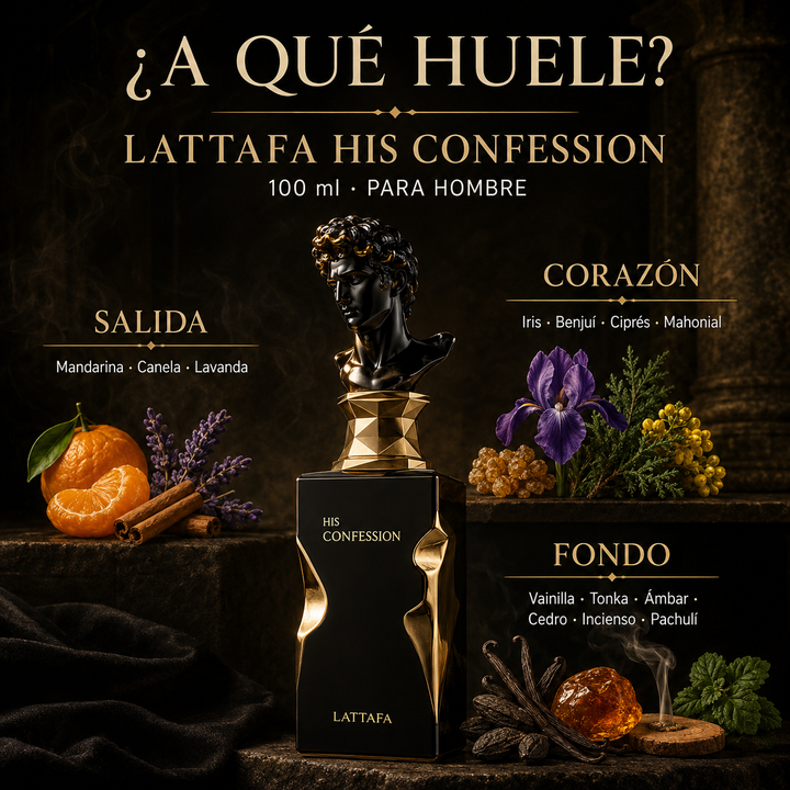 Lattafa His Confession 100ml para Hombre