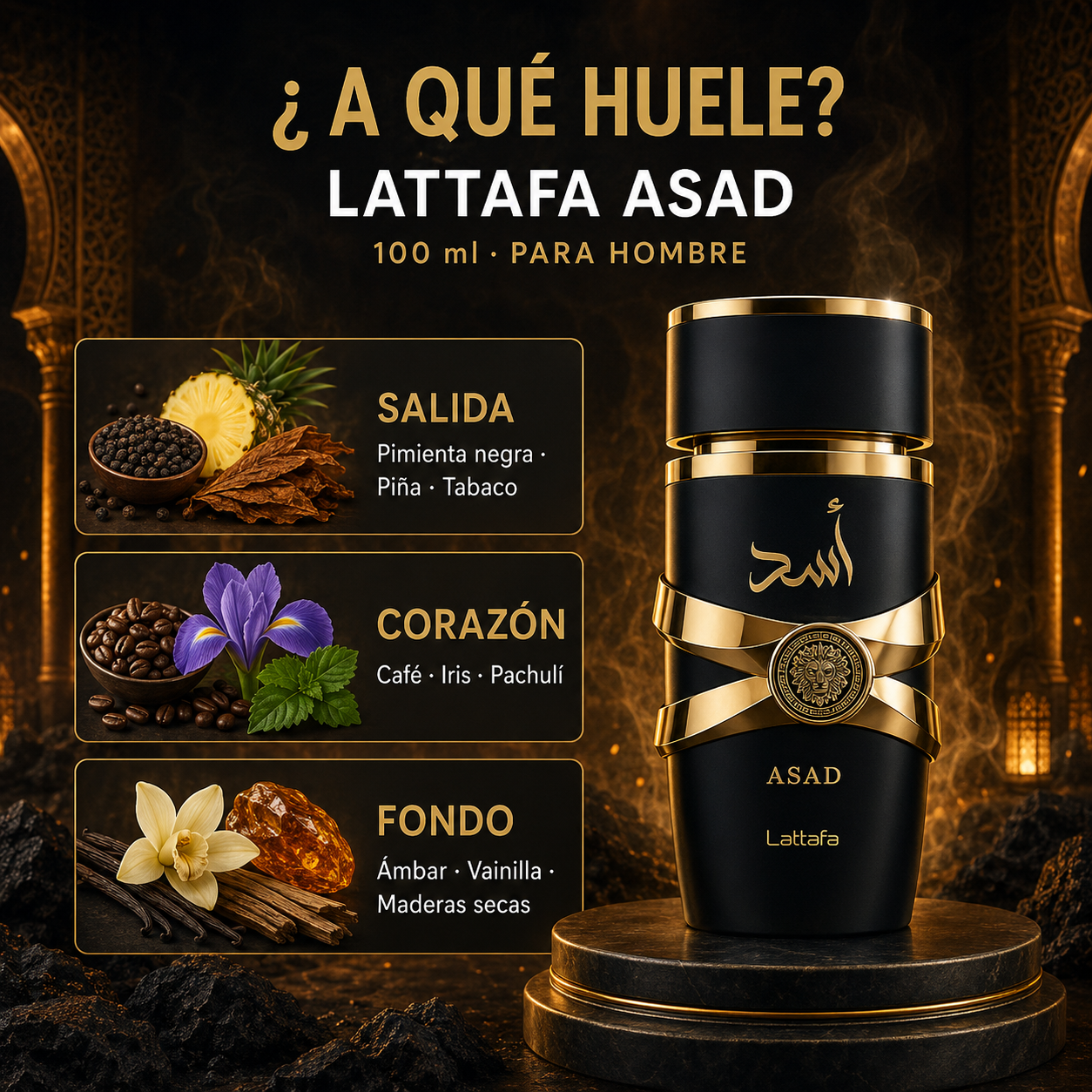 Lattafa Asad 100ml para Hombre