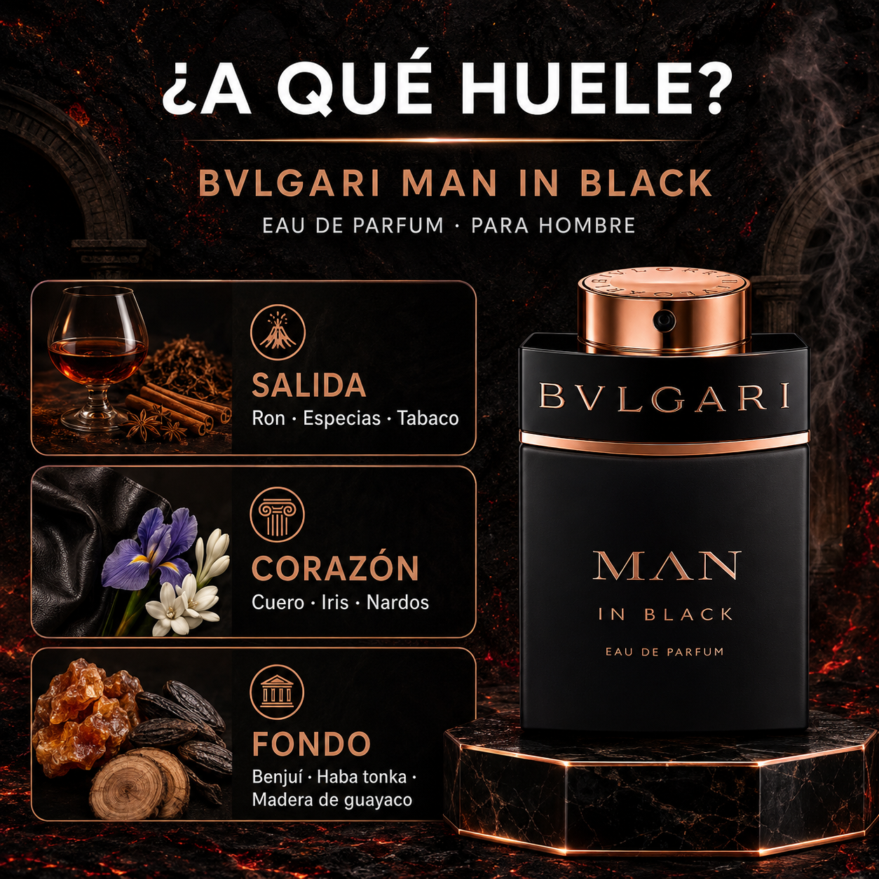 Bvlgari Man In Black EDP para Hombre