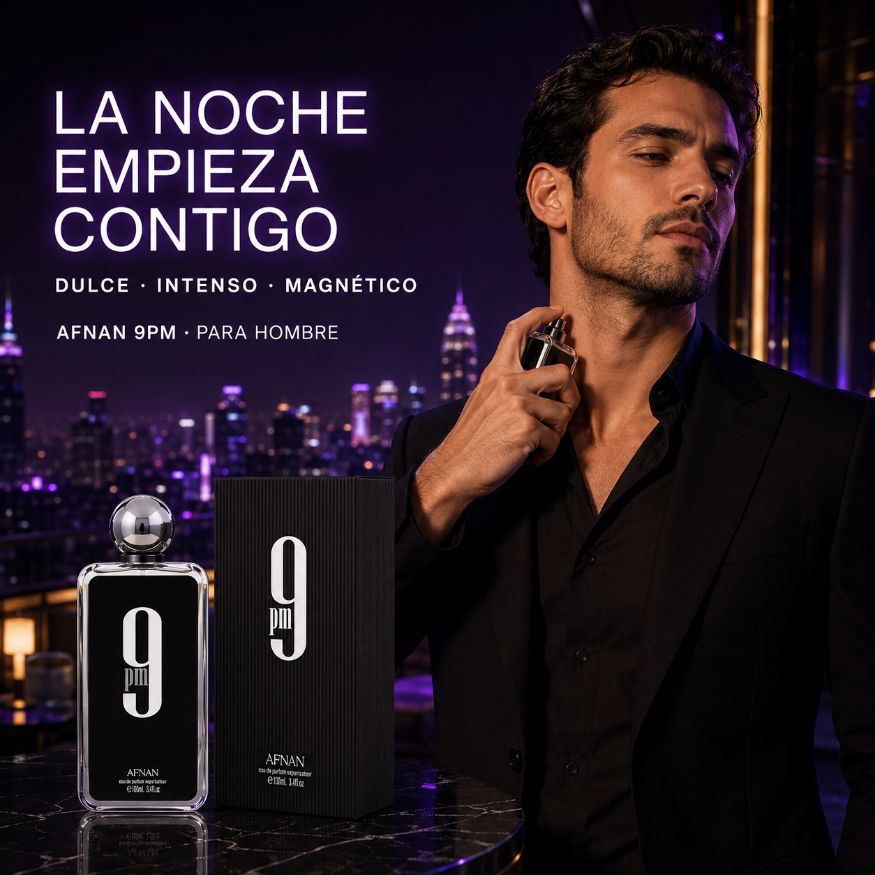 Afnan 9PM 100ml para Hombre