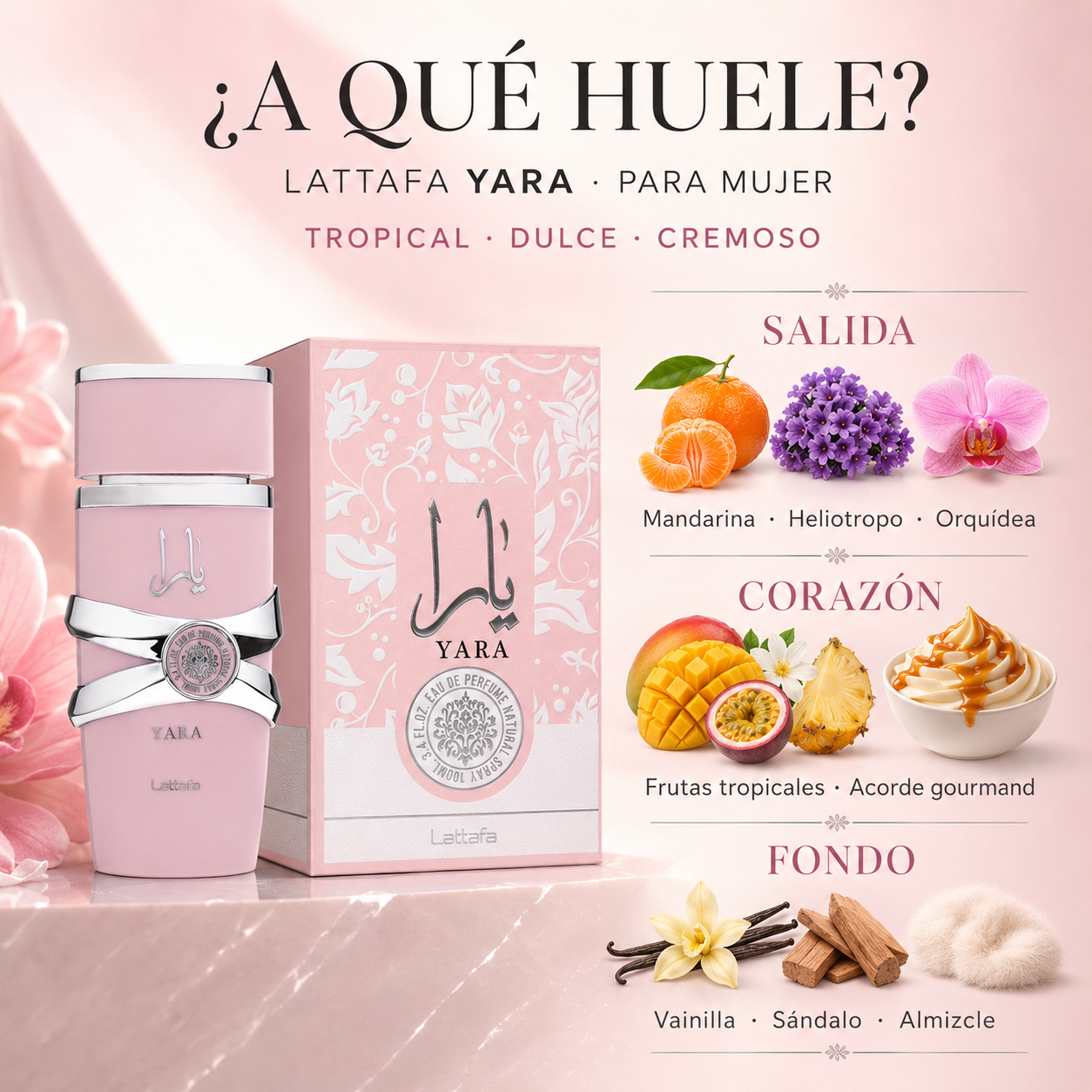 Lattafa Yara 100ml para Mujer