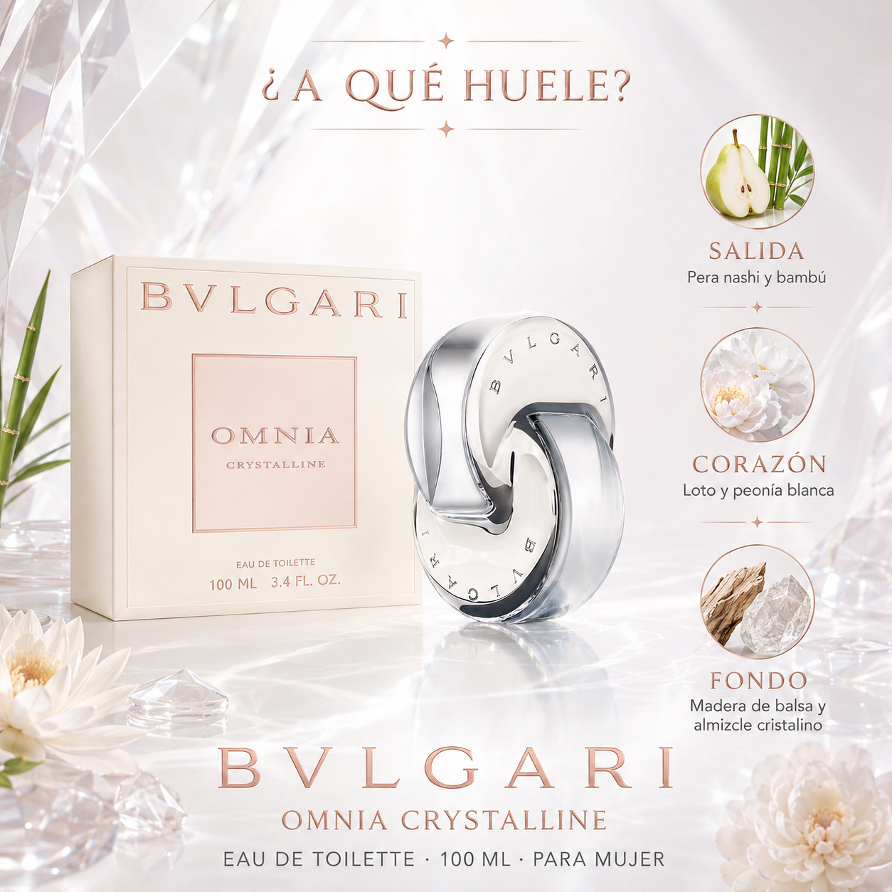 Bvlgari Omnia Crystalline 100ml para Mujer