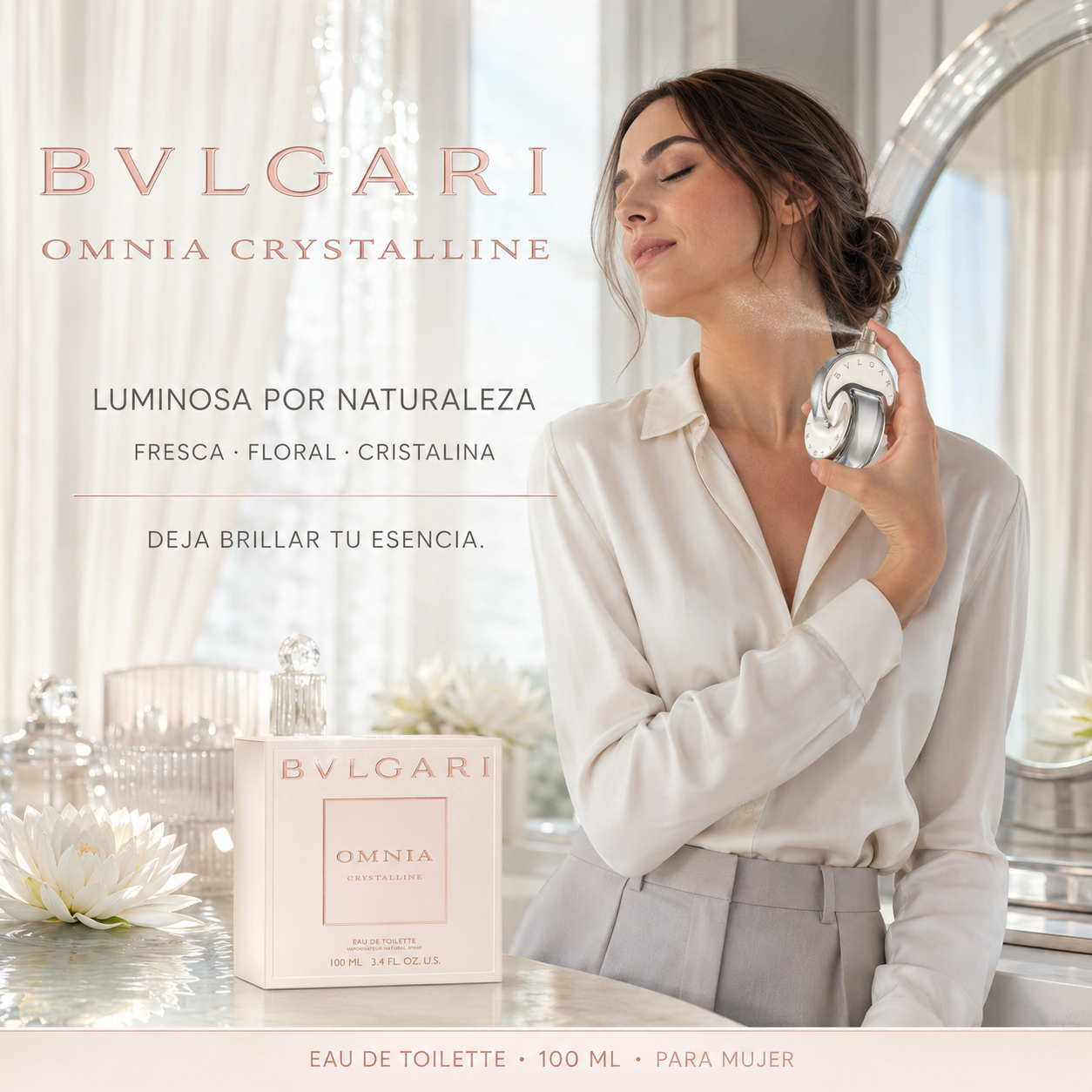 Bvlgari Omnia Crystalline 100ml para Mujer