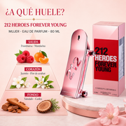 Carolina Herrera 212 Heroes Forever Young EDP 80ml para Mujer