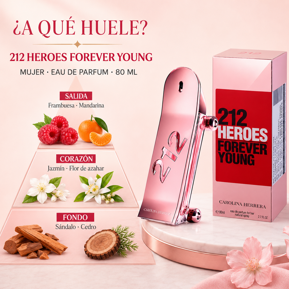 Carolina Herrera 212 Heroes Forever Young EDP 80ml para Mujer