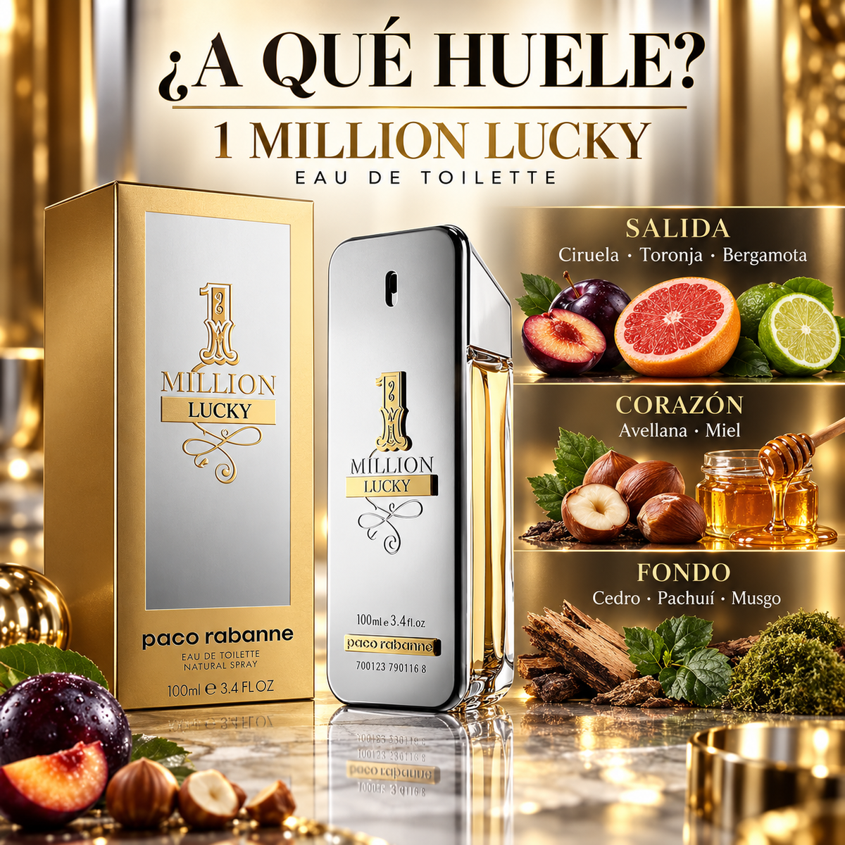 Paco Rabanne 1 Million Lucky EDT para Hombre